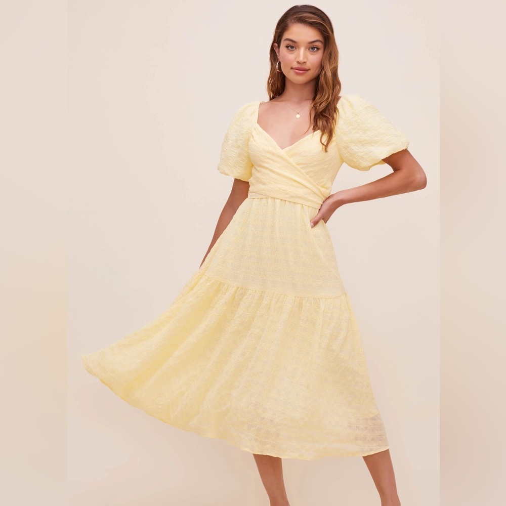 ASTR The Label Puff Sleeve Dress- Size XS